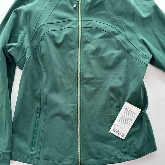 Lululemon Define Jacket Luon Everglade Green Size 20 NEW Gold Zip $128 - Picture 6 of 6